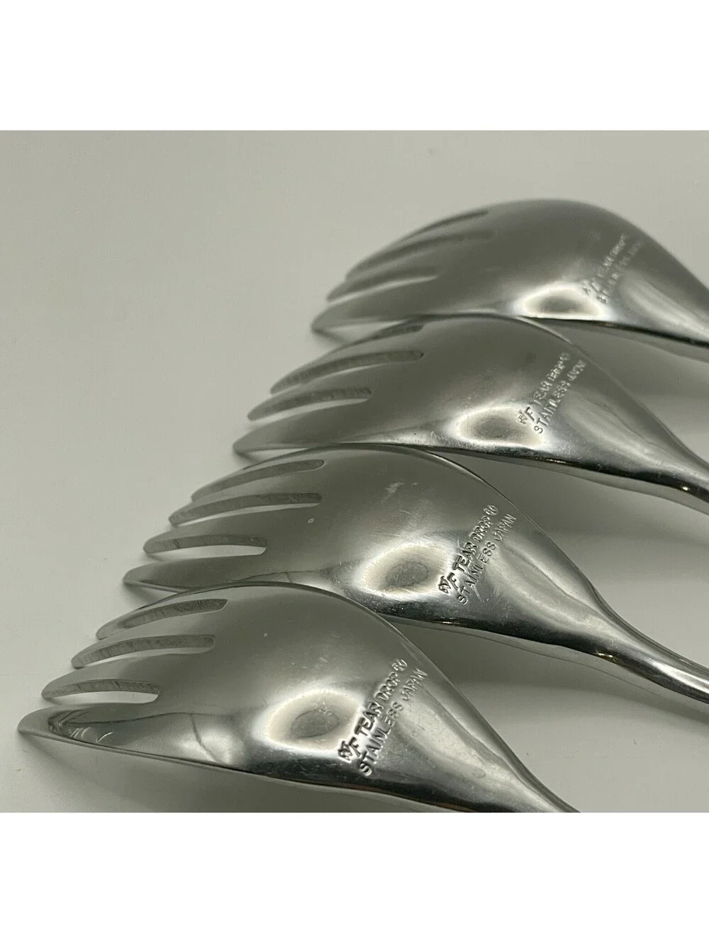 (4) Washington Forge TEARDROP Stainless Japan Salad Fork Lot ~ 6.5”